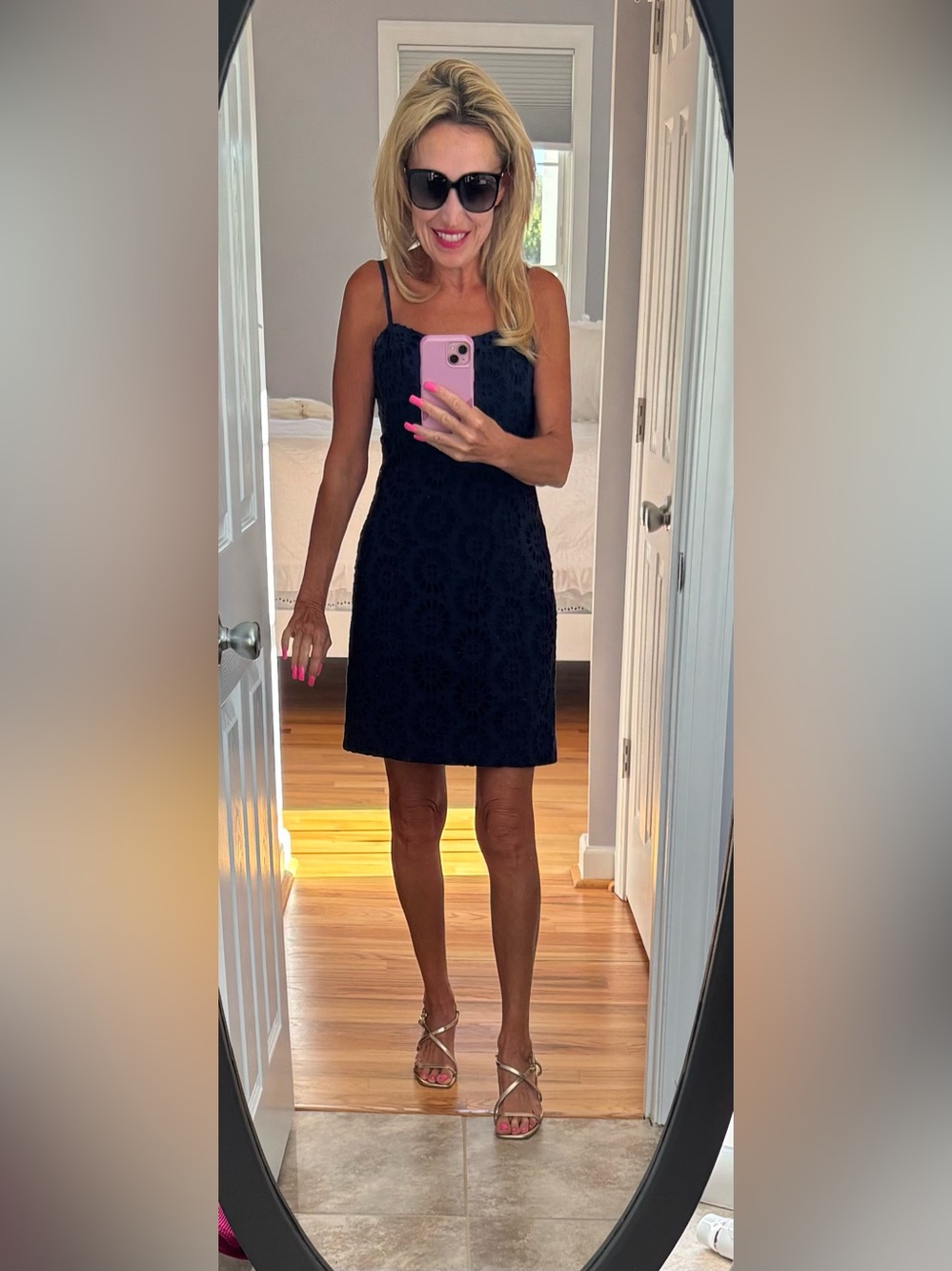 Lilly Pulitzer Shelli Dress - Navy sunflower
